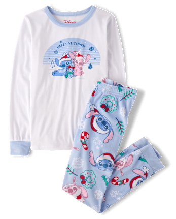 Kids Matching Family Stitch™ Holiday Fleece Pajamas - MULTI CLR