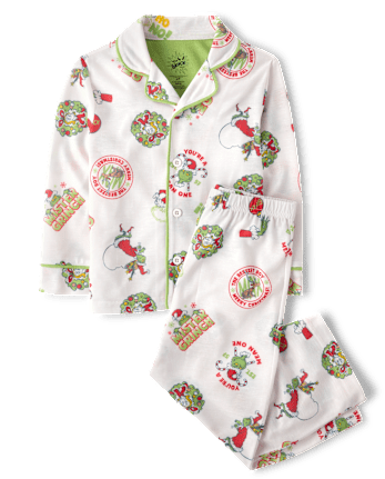 Kids Matching Family Dr. Seuss The Grinch™ Button Front Pajamas - MULTI CLR