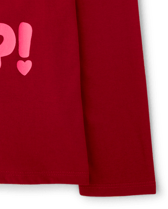 Girls Christmas Gingerbread Graphic Tee - RED OCHRE
