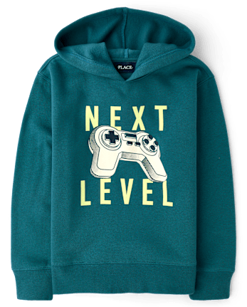 Boys Next Level Gamer Premium Fleece Hoodie - CLOUDY LAKE