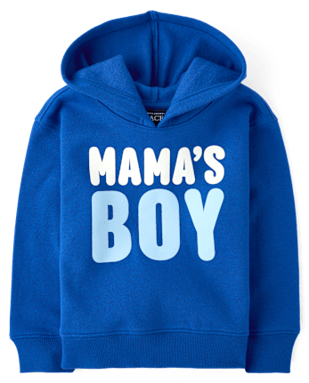 Toddler Boys Mama's Boy Premium Fleece Hoodie - QUENCH BLUE