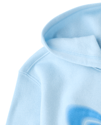 Girls Dreamer Butterfly Premium Fleece Hoodie - BLUE AIR
