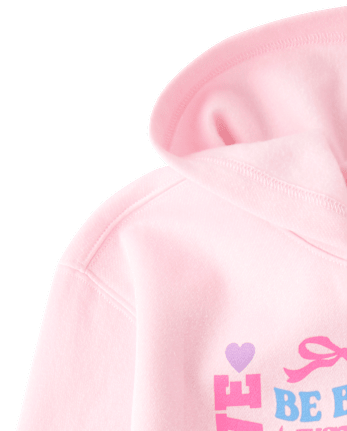 Girls Positivity Premium Fleece Hoodie - ROSE MIST