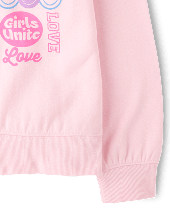 Girls Positivity Premium Fleece Hoodie - ROSE MIST