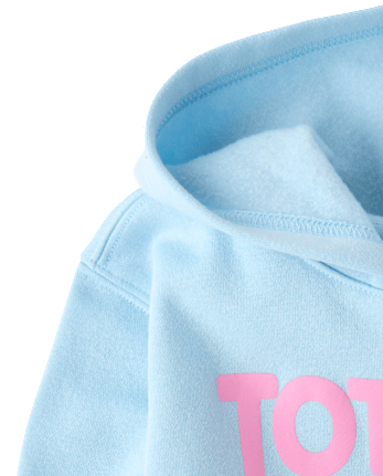 Baby And Toddler Girls Totally Sassy Premium Fleece Hoodie - BLUE AIR