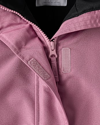 Girls Colorblock Microfleece Lined Snow Jacket - PURPLE THISTLE
