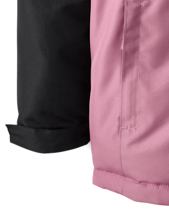 Girls Colorblock Microfleece Lined Snow Jacket - PURPLE THISTLE