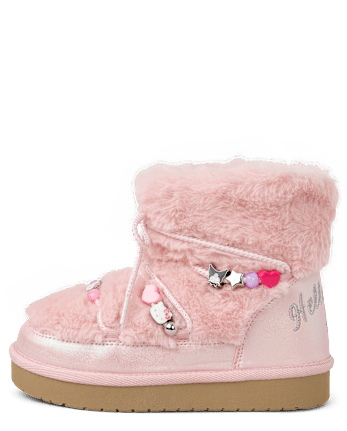 Girls Hello Kitty® And Friends Beaded Lace Up Boots - PINK