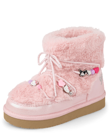 Girls Hello Kitty® And Friends Beaded Lace Up Boots - PINK