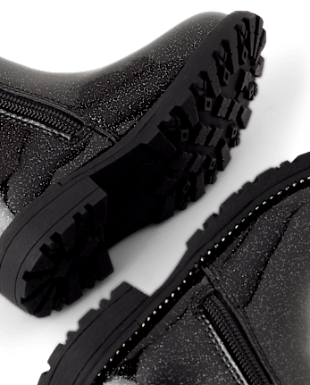 Toddler Girls Glitter Chelsea Boots - BLACK