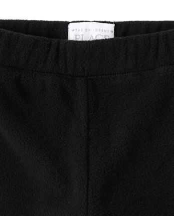 Toddler Girls Microfleece Flare Sweatpants - BLACK