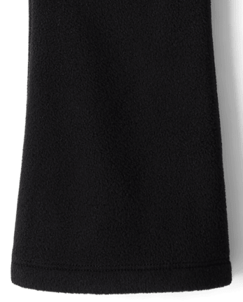 Toddler Girls Microfleece Flare Sweatpants - BLACK