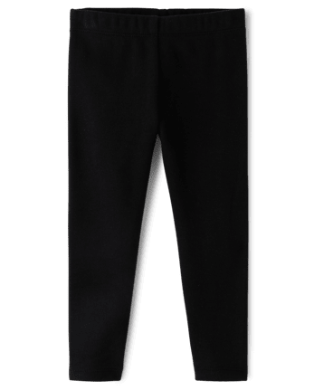 Baby And Toddler Girls Winter Warm Leggings - BLACK