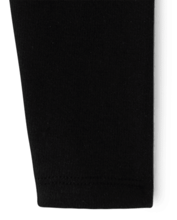 Baby And Toddler Girls Winter Warm Leggings - BLACK
