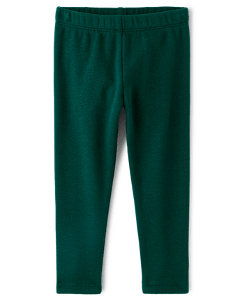 Baby And Toddler Girls Winter Warm Leggings - BALT GREEN