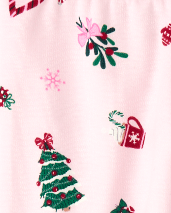Baby And Toddler Girls Print Winter Warm Leggings - ROSE MIST