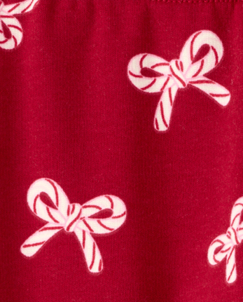 Baby And Toddler Girls Print Winter Warm Leggings - RED OCHRE