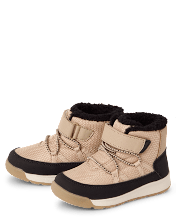Toddler Boys Sneaker Boots - TAN