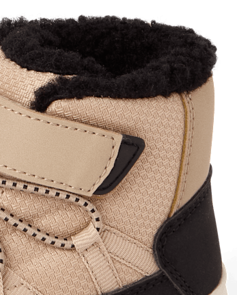 Toddler Boys Sneaker Boots - TAN