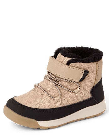 Toddler Boys Sneaker Boots - TAN