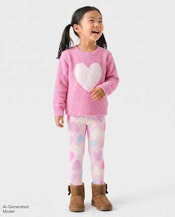 Baby And Toddler Girls Print Leggings - ROSE MIST