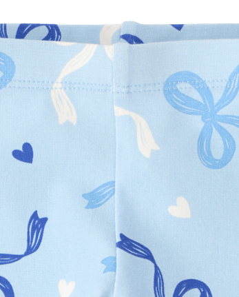 Baby And Toddler Girls Print Leggings - BLUE AIR