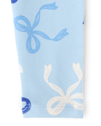 Baby And Toddler Girls Print Leggings - BLUE AIR