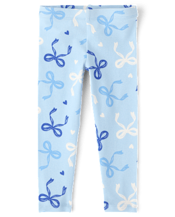 Baby And Toddler Girls Print Leggings - BLUE AIR