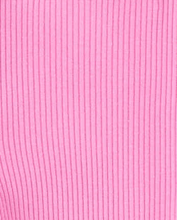 Baby And Toddler Girls Ribbed Lettuce Leggings - PERFECTLY PINK