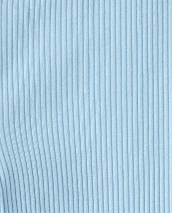 Baby And Toddler Girls Ribbed Lettuce Leggings - BLUE AIR