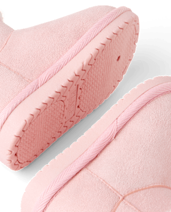 Baby Girls Bow First Steps Teddy Boots - PINK