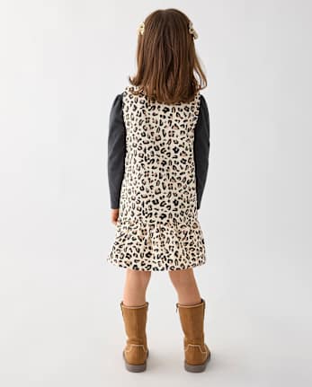 Toddler Girls Leopard Jumper 2-Piece Outfit Set - HAY STACK