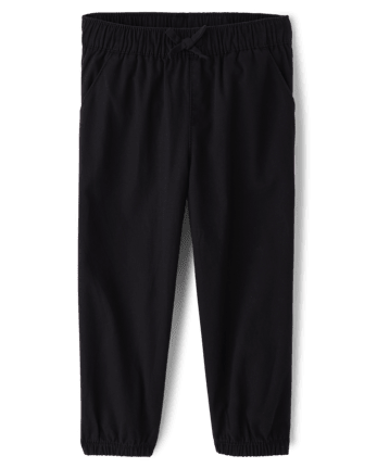 Baby And Toddler Girls Pull On Jogger Pants - BLACK