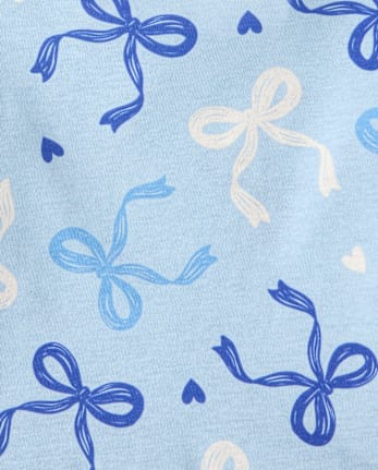Toddler Girls Print Peplum Top - BLUE AIR