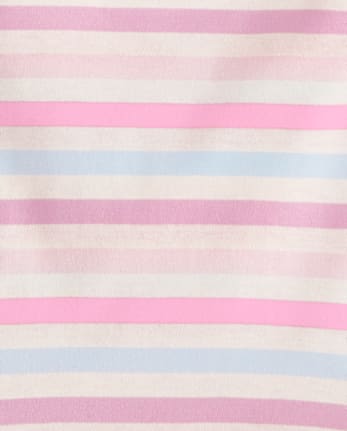 Toddler Girls Striped Peplum Top - FAIR IVORY 1