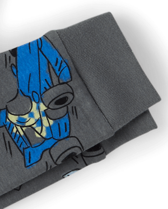 Boys Racecar Snug Fit Cotton Pajamas - CHALKBOARD