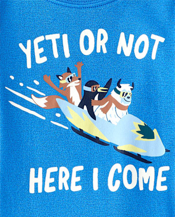 Baby And Toddler Boys Yeti Snug Fit Cotton Pajamas - CLOUDLESS