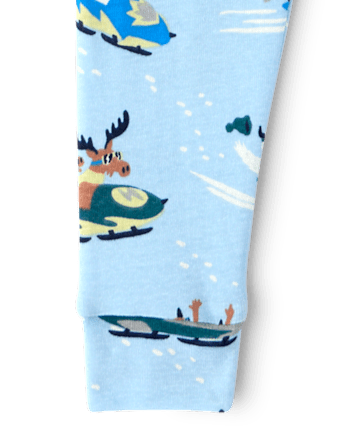 Baby And Toddler Boys Yeti Snug Fit Cotton Pajamas - CLOUDLESS