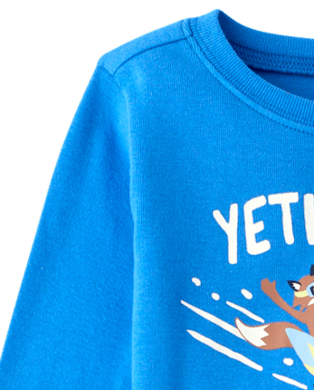 Baby And Toddler Boys Yeti Snug Fit Cotton Pajamas - CLOUDLESS