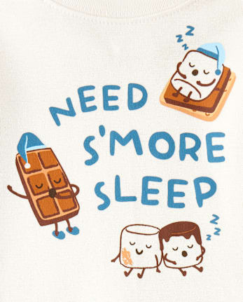 Baby And Toddler Boys S'mores Snug Fit Cotton Pajamas - SHADOW BLUE