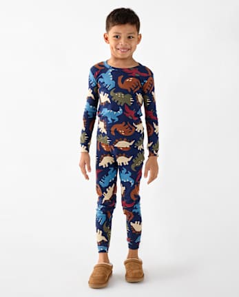 Baby And Toddler Boys Dino Snug Fit Cotton Pajamas - TIDAL