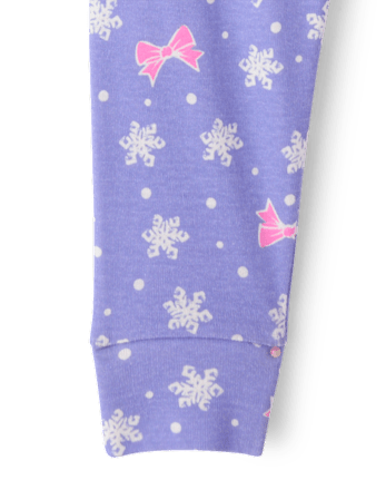 Baby And Toddler Girls Glitter Fox Snug Fit Cotton Pajamas - LAVENDULA