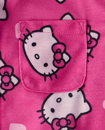 Girls Hello Kitty® Button Front Pajamas - SUGARCANDY
