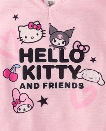 Girls Hello KittyÂ® And Friends 3-Piece Pajama Set - BLACK