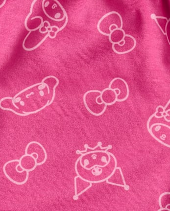 Girls Hello KittyÂ® And Friends 3-Piece Pajama Set - BLACK