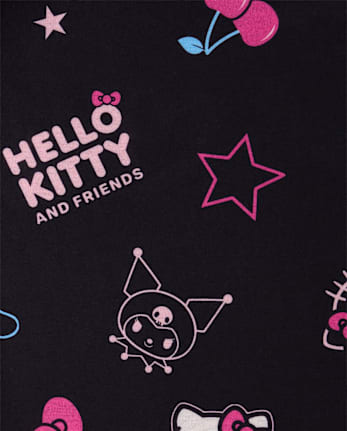 Girls Hello KittyÂ® And Friends 3-Piece Pajama Set - BLACK
