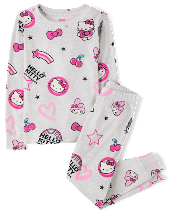 Girls Hello Kitty® And Friends Snug Fit Cotton Pajamas - H/T LUNAR
