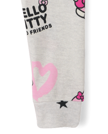 Baby And Toddler Girls Hello Kitty® And Friends Rainbow Snug Fit Cotton Pajamas - H/T LUNAR