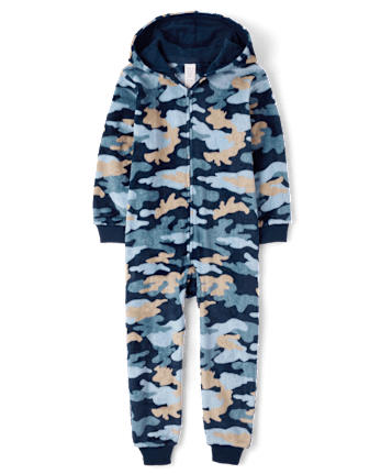 Boys Camo One Piece Pajamas - Cozy Fleece - CRUISE