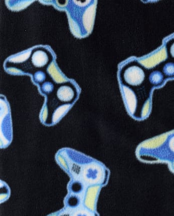 Boys Video Game Dream Fleece Pajama Pants - BLACK
